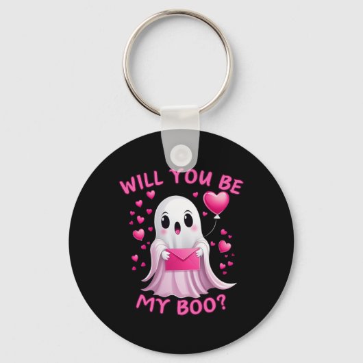 You Be My Boo Schattige Ghost Halloween Spooky Sea Sleutelhanger (Voorkant)