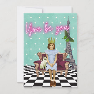 You Be You Empowerende Meisjes Pop Art Kaart