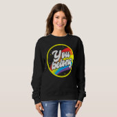You Belong Rainbow Support Gay Pride LGBTQ Ally Co Trui (Voorkant volledig)