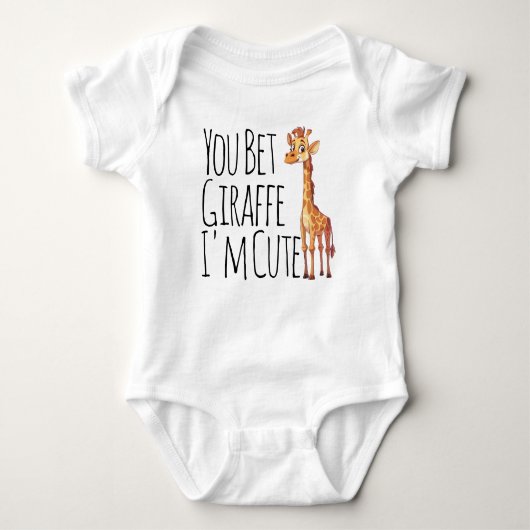 You Bet Giraffe I'm Cute Romper (Voorkant)