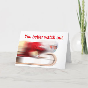 You Better Watch Out Christmas Card Feestdagen Kaart
