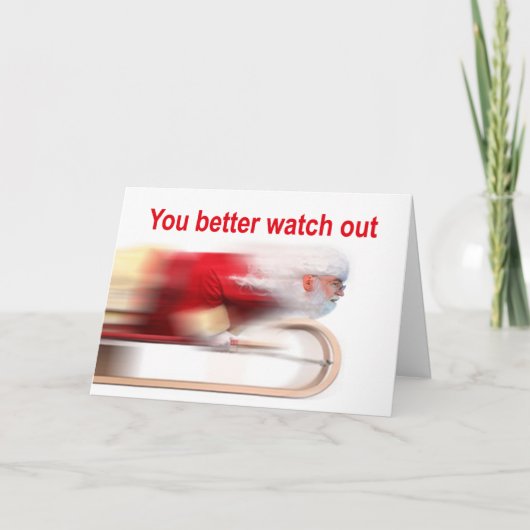 You Better Watch Out Christmas Card Feestdagen Kaart (Voorkant)