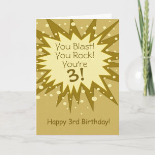 You Blast You Rock 3rd Birthday Wenskaart Kaart