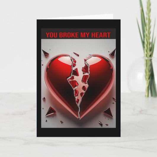 You Broke My Heart. Kaart (Voorkant)
