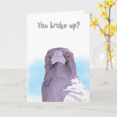 You broke up? Folded Greeting Card Kaart (Gele Bloem)