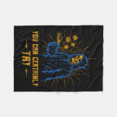 You Can Certainly Try Skeleton Wizard Fantasy Meme Fleece Deken (Voorkant (Horizontaal))