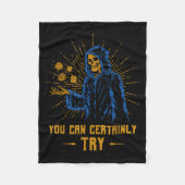 You Can Certainly Try Skeleton Wizard Fantasy Meme Fleece Deken (Voorkant)