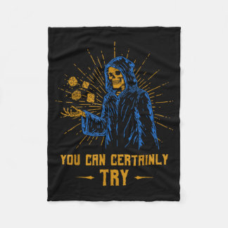 You Can Certainly Try Skeleton Wizard Fantasy Meme Fleece Deken