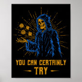 You Can Certainly Try Skeleton Wizard Fantasy Meme Poster (Voorkant)