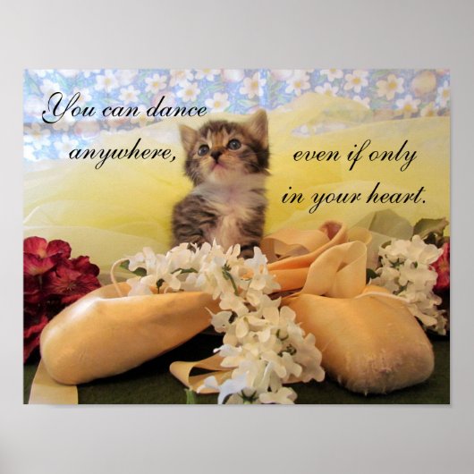 You Can Dance Anywhere Cat / Kitten Poster (Voorkant)