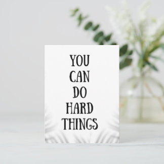 you can do hard things briefkaart