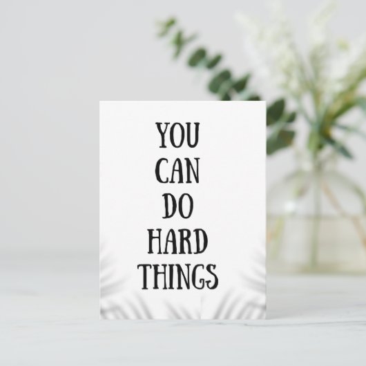 you can do hard things briefkaart (Staand voorkant)