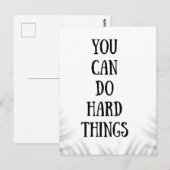 you can do hard things briefkaart (Voorkant / Achterkant)