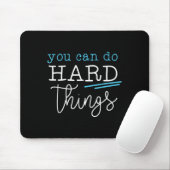 You Can Do Hard Things Insrational Quote Motivatio Muismat (Met muis)