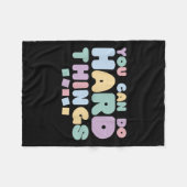 You Can Do Hard Things Insrational Quotes Motivati Fleece Deken (Voorkant (Horizontaal))