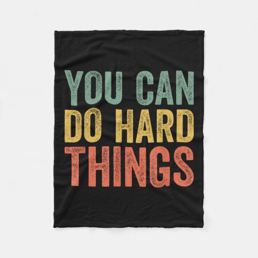 You Can Do Hard Things Shirt For Teachers Motivati Fleece Deken (Voorkant)