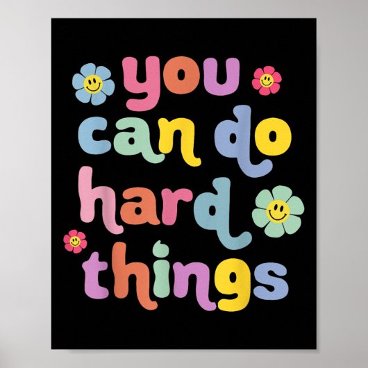 You Can Do Hard Things Teacher Back To School Moti Poster (Voorkant)