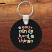 You Can Do Hard Things Teacher Back To School Moti Sleutelhanger (Voorkant)