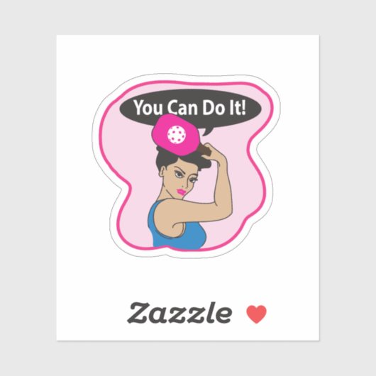 You Can Do It Pickleball (L) Sticker (Vel)