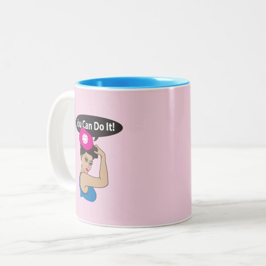 You Can Do It Pickleball (L) Tweekleurige Koffiemok (Voorkant links)