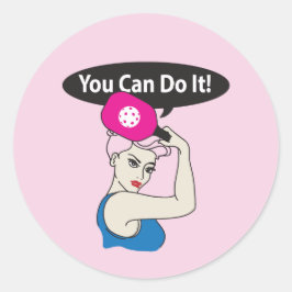 You Can Do It Pickleball (W) Ronde Sticker