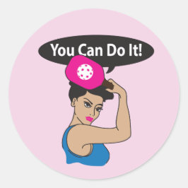 You Can Do It. Rosie Pickleball (L) Ronde Sticker