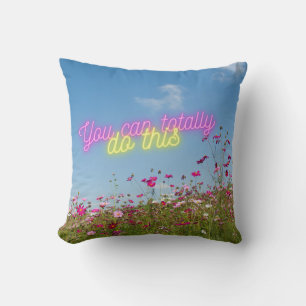 You Can Do This Wildflowers & Neon Kussen
