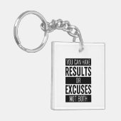 You Can Have Results Or Pardon Not Both Sleutelhanger (Voorkant Links)