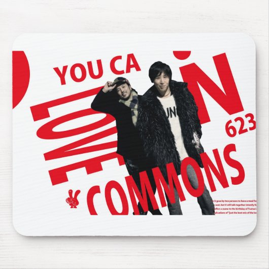 YOU CAN LOVECOMMONS　マウスパッドType1 Muismat (Voorkant)