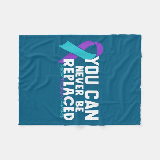 You Can Never Be Replaced Suicide Prevention Aware Fleece Deken (Voorkant (Horizontaal))