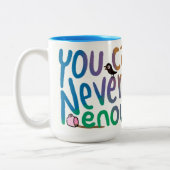 You can never have enough teacups tweekleurige koffiemok (Links)