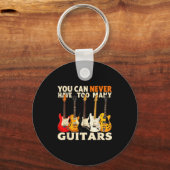 You Can Never Have Too Many Guitars Cool Guitar Lo Sleutelhanger (Voorkant)