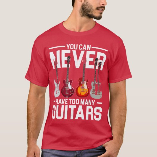 You Can Never Haveoo Many Guitar family boy T-shirt (Voorkant)