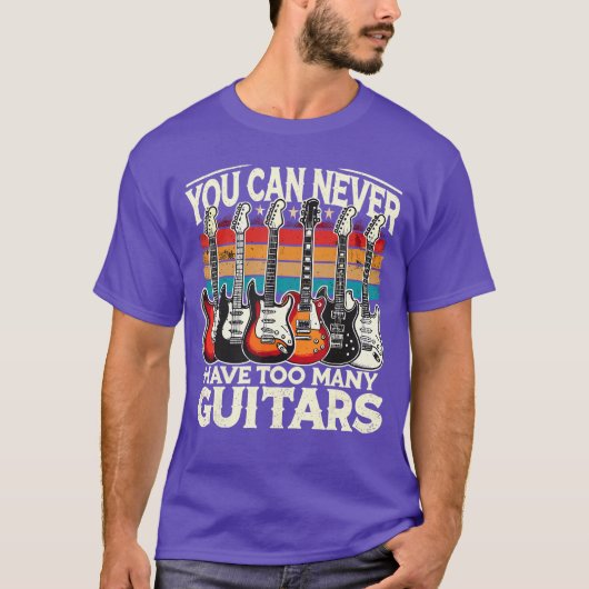 You Can Never Haveoo Many Guitars Music Guitar boy T-shirt (Voorkant)