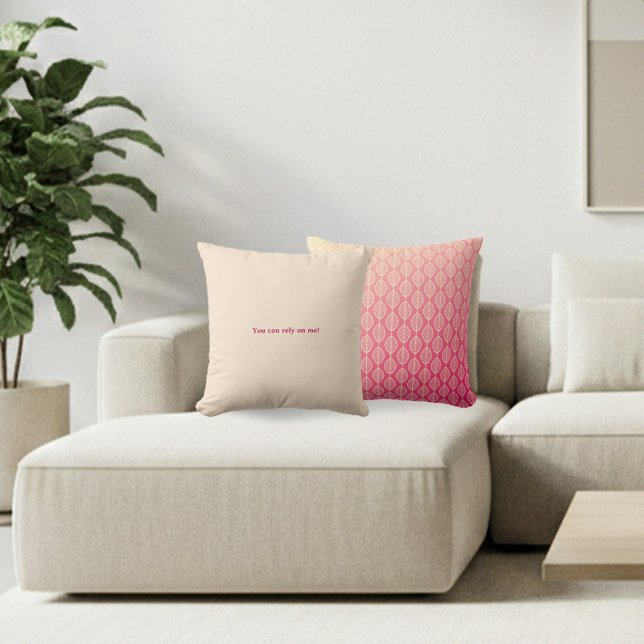 You Can Rely on Me Minimal Pattern & Quote Design Kussen (Creator heeft geüpload)