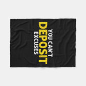You Can’t Desit Excuses Motivational Entrepreneur  Fleece Deken (Voorkant (Horizontaal))