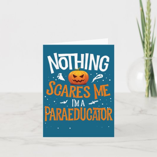 You Cannot E Me I'm A Paraeducator Halloween Para  Kaart (Voorkant)