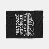 You Can't Breathe Profits - Environment Climate Ch Fleece Deken (Voorkant (Horizontaal))
