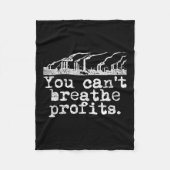 You Can't Breathe Profits - Environment Climate Ch Fleece Deken (Voorkant)