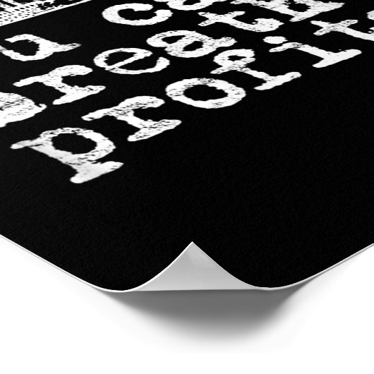 You Can't Breathe Profits - Environment Climate Ch Poster (Hoek)