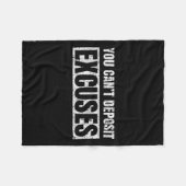 You Can't Desit Excuses Insrational Success Quote  Fleece Deken (Voorkant (Horizontaal))