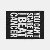 You Can't E Me I Beat Cancer  Fleece Deken (Voorkant (Horizontaal))