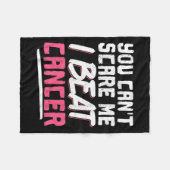 You Can't E Me I Beat Cancer  Fleece Deken (Voorkant (Horizontaal))