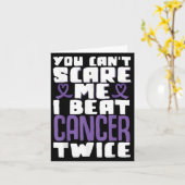 You Can't E Me I Beat Cancer Twice  Kaart (Gele Bloem)
