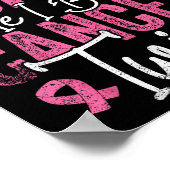 You Can't E Me I Beat Cancer Twice Retro Breast Ca Poster (Hoek)