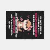 You Can't E Me I Have A Crazy Daughter She Has Ang Fleece Deken (Voorkant (Horizontaal))