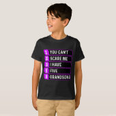 You Can't E Me I Have Five Grandsons Funny Grandma T-shirt (Voorkant volledig)