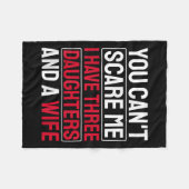 You Can't E Me I Have Three Daughters  Fleece Deken (Voorkant (Horizontaal))