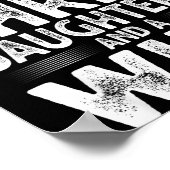 You Can't E Me I Have Three Daughters Funny Father Poster (Hoek)