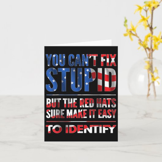 You Can't Fix Stud But The Hats Sure Make It Easy  Kaart (Gele Bloem)